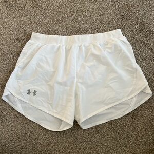 White Under Armour shorts
